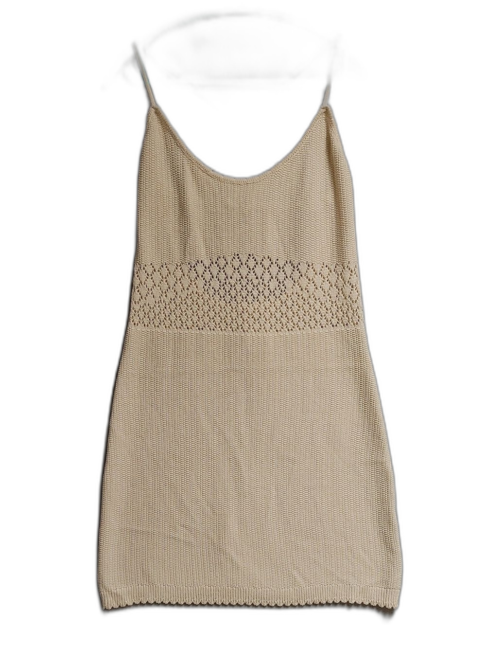 Sweater Dress Cream Spaghetti Cross Straps Size M